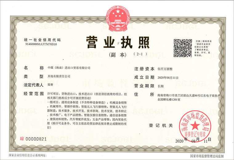 Congratulations On The Establishment Of China Coal (Hainan) Import And Export Trade Co., Ltd